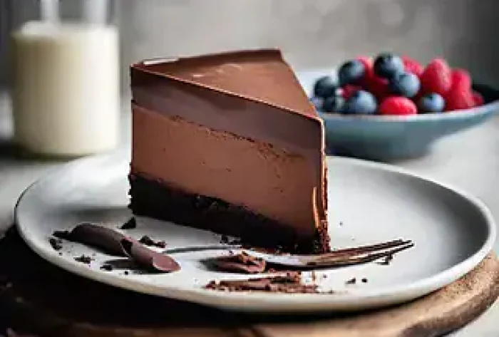 Fristende sjokoladekake med bær, perfekt for kaker og dessert.